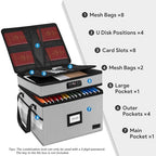 Fireproof File Oganizer with Lock, 2 Layer Fireproof Document Box Storage - Image 2
