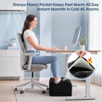 Foot Rest Under Desk, 3 Adjustable Heights for Various Height - Image 4