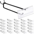 Tandefio 50 Pack Black Metal Peg Board Hooks with Label Holder, 8 Inch by Tandefio