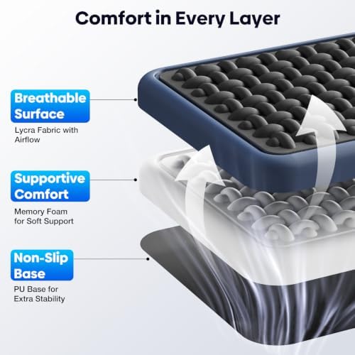 MEKASS Extra Large Wide Wrist Rest Set for Keyboard and Mouse, Ergonomic Memory Foam Wrist Support with Non-Slip Silicone Base, Pain Relief, Desk Cushion for Office, Work, Gaming - Image 6