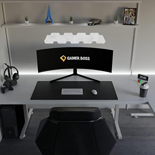 Gamer Boss - Gaming Mouse Pad - 48 x 24 Inches - 4mm Thick with Stitched Edges, Non-Slip Rubber Base, Premium Cloth Mousepad, Desk Mat for Laptop, Keyboard, Computer & PC (Mega, Black) - Image 3