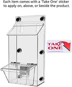 Marketing Holders 6 Pack Magnetic Brochure Box and Card Bin with Lid Metal Mount Outdoor Caddy Holds 4" x 6" Printed Postcards and 3.5" x 2" Cards with Take One Sticker Hangs On Smooth Surfaces - Image 4