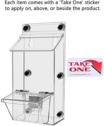 Marketing Holders 6 Pack Magnetic Brochure Box and Card Bin with Lid Metal Mount Outdoor Caddy Holds 4" x 6" Printed Postcards and 3.5" x 2" Cards with Take One Sticker Hangs On Smooth Surfaces - Image 4