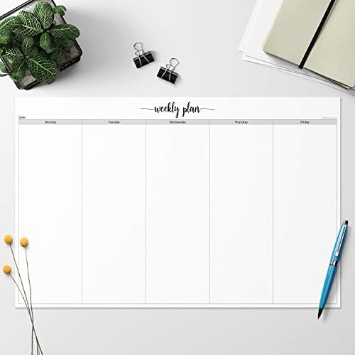 321Done Weekly Planner Notepad, Jumbo 11x17 Desk Pad, 50 Sheets, Mon to Fri - Image 3