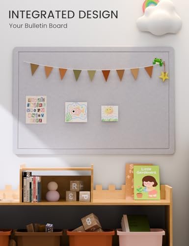 Fluxynara 35.4" x 23.6" Bulletin Board, Soft Gray - Image 6