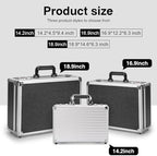 LOCKCURX File Organizer Storage Box, 18.9 x 14.6 x 6.3 Inch Metal Briefcase - Image 2