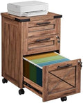 DEVAISE 3 Drawer Under Desk File Cabinet with Lock, Oak by DEVAISE