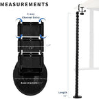 VIVO Black Clamp-on Desk Vertebrae Cable Management Kit, DESK-AC01P-B - Image 3