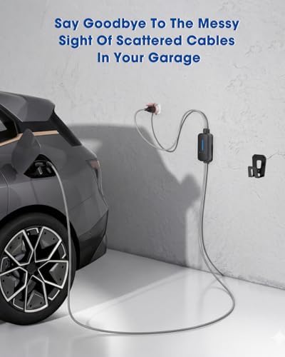 Wall Mount Organizer Kit for BMW Flexible Fast Charger 2.0, 3-Piece Garage Charger Holder with Cable Management, PETG + Metal Support, Charger Not Included - Image 5