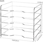 SANRUI Acrylic Paper Organizer Letter Tray, 5 Tier Enlarged File Holder - Image 2