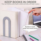 Chunful 10 Pcs Gray Metal BookEnds Shelves, 7.5 x 5.75 x 3.5 in - Image 5