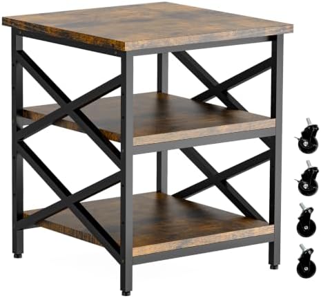 23.6"x23.6" Large Printer Stand with Adjustable Storage Shelf by TUMAN+Pro