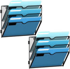 SUPEASY 3-Tier Hanging Wall File Organizer with Hooks, 2 Pack by SUPEASY