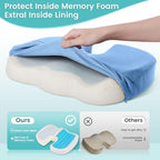 Gel Seat Cushion, Cooling Memory Foam Cushion for Office Chair, Blue - Image 4