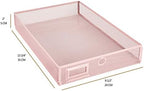 Annova Desk Organizer Wire Mesh 3 Tier Sliding Drawers Paper Sorter/Multifunctional/Premium Solid Construction for Letters, Documents, Mail, Files, Paper, Kids' Art Supplies (Light Pink) - Image 3