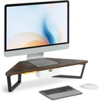 TEAMIX Corner Monitor Stand with Drawer and Phone Holder, 26x12.6x5.3in by TEAMIX