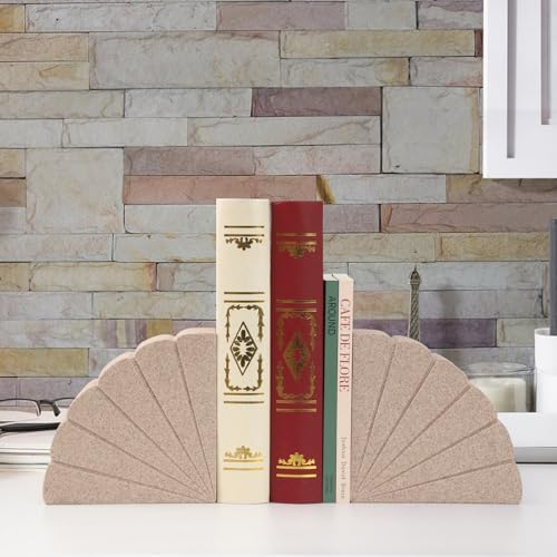 Resin Book Ends for Shelves, Decorative Bookends for Heavy Books - Image 2