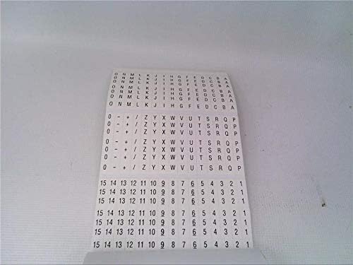 Panduit PCMB-2 Pre-Printed Wire Marker Book, Vinyl Cloth, .22 by 1.38-Inch L, A-Z, 0-15, +, -, / Legends Only - Image 2
