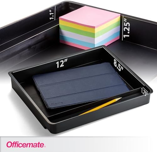 Officemate Large Self-Adhesive Under Desk Drawer, Black, 12.5" x 10.75" x 1.875" (22552) - Image 3