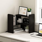 Furinno Classic Desktop Organizer Storage Rack Adjustable Free Style Rotation Display Bookshelf, Espresso 6.7D x 23.7W x 15.67H in - Image 2