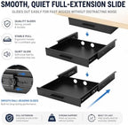 Menkxi 16 x 12 in Under Desk Drawer,Slide out Storage Organizer Heavy Duty - Image 6