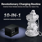 Gitryin 10-in-1 Desktop Charging Station, 6 AC, 80W Retractable GaN Charger - Image 6