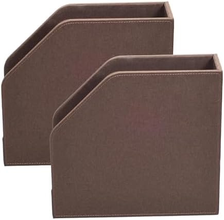MobileVision Executive Brown Cloth Fabric Vertical File Holders - 2 Piece Combo - Image 6