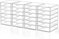 DOMNIU Acrylic Makeup Drawer Storage Organizer with 24 Drawers, 4 Set by DOMNIU