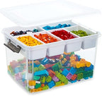 Citylife 32QT Clear Craft Organizers and Storage Box with Removable Tray by CITYLIFEHomeOrganization