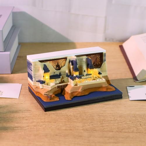3D Calendar 2027, Unique 3D Memo Pad Tear Away Time Piece Calendar, Fun DIY Paper Carving Art Castle 3D Desk Calendar Notepad Gift for Christmas, New Year - Image 3