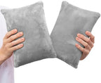 1 MIDDLE ONE 2 Pack Small Pillow, Memory Foam Mini Pillow 11 X 7 Inches for Travel, Sleeping, Nap and Neck, Knee, Lumbar Support, Tiny Cushion for Pet, Dogs (Grey) by 1MIDDLEONE