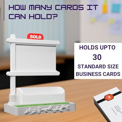 Custom Real Estate Business Card Holder – Professional Desk Organizer for Realtors, Brokers, Agents, Reception Desk Display, Office Accessory & Client Gift (Design 31) - Image 5