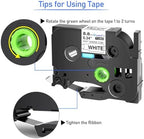 USUPERINK 5 PK Compatible for Brother Ptouch HSe-221 HSe221 HS-221 HS221 8.8mm Black on White Heat Shrink Tube Label Tape use in PT-D210 PT-D400 PT-E300 PT-E500 PT-P750WVP Label Maker (0.34''x 4.92ft) - Image 3