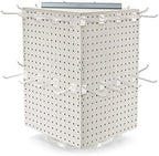 Azar Displays 701414-WHT-4W32 Rotating Countertop Display Kit with Peg Hooks Included, 14 Inches Wide x 14 Inches Deep x 20 Inches High, Pegboard Spinner Organizer, White - Image 2