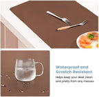 Desk Mat Wireless Charging Mouse Pad Large 32x16 Journey Desk Pad Mat with Wireless Charger Waterproof Leather Computer Mat with Phone Charger Mousepad Non-Slip for Keyboard and Mouse - Image 5