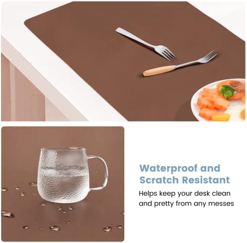 Desk Mat Wireless Charging Mouse Pad Large 32x16 Journey Desk Pad Mat with Wireless Charger Waterproof Leather Computer Mat with Phone Charger Mousepad Non-Slip for Keyboard and Mouse - Image 5