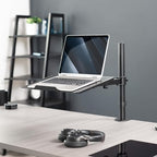 VIVO Single Laptop Notebook Desk Mount Stand, Fully Adjustable Extension with C-clamp, Fits up to 17 inch Laptops, Black, STAND-V001L - Image 2