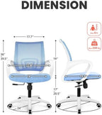 NEO CHAIR Office Computer Chair Ergonomic Mid-Back Mesh Desk Chair, SkyBlue - Image 3