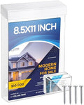 Barydat 8.5 x 11 Inch Outdoor Brochure Holder with Lid Acrylic, Wall Mount Waterproof with Business Card Holder, Clear Literature Box with 4 Screws for Pamphlet Flyer Map Document Display by home
