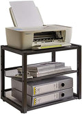 YMYNY 3 Tiers Desktop Printer Stand,17.32 x 13.78 x 11.02 in Black,UHPT001B by High-qualityhomefurnishing