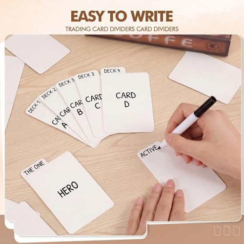 Chuangdi 1000 Pcs Trading Card Dividers with Tabs, Blank Paper Divider Card for Storage Boxes, Standard Vertical for Games Sports TCG Playing Cards Storage, 2.6 x 3.7 Inches - Image 3