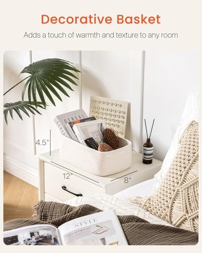 KALLAX Small Woven Storage Basket for Organizing, 12 x 8 x 4.5 inch, 3 Pack - Image 2