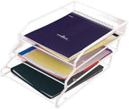 Kantek Clear Acrylic Large Letter Tray, Stackable Desk Organizer, Front Loading, 10.6" x 13.9" x 2.5", Non-Skid Feet, Office Organizer, Desk Accessory - Image 4