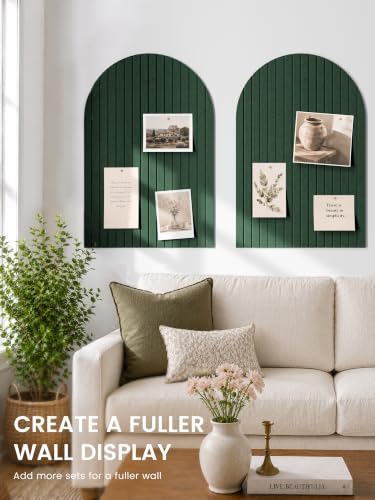 Large Arched Felt Bulletin Board 35.4''×23.6'', Pine Green - Image 4