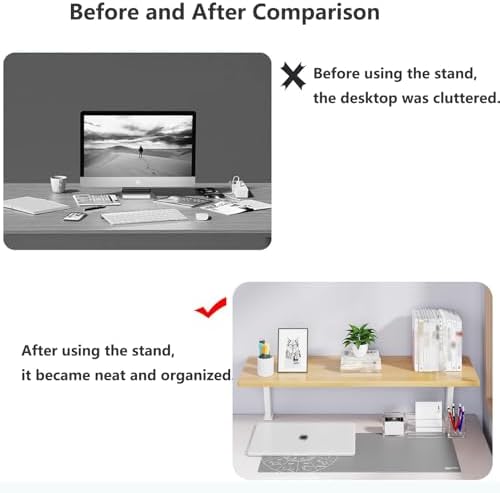 Clamp On Desk Shelf, Adjustable Desktop Extender Storage Organizer - Image 4