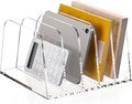HeZone Desk File Organizer,5-Section Vertical File Folder Holder,Clear by HeZone