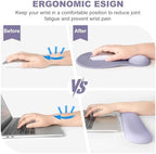 4-in-1 Large Gaming Mouse Pad, Keyboard Wrist Rest Pad & Wrist Support Mousepad Set, Extended Desk Pad Waterproof Desk Mat Protector for Home Office Decor Study Game 35.4×15.7 Inches I Noble Purple - Image 5
