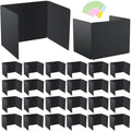 24-Pack Desk Dividers for Students, Plastic Privacy Shields Folders for Student Desks, Sturdy & Durable Testing Dividers for Classroom, Easy to Clean Classroom Privacy Folders School Supplies, Black by Unknown