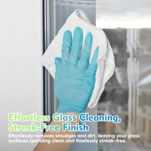 HOMEXCEL White Microfiber Cleaning Cloth 200PK, Towels for Cars, 12.5×12.5" - Image 4