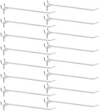 HARFINGTON 50pcs Pegboard Shelving Hooks 8" Stainless Steel Peg Board Display Hook Hanging Holders Wall Mount Organize Tools for Workbench Garage Kitchen Store, Silver by HARFINGTON
